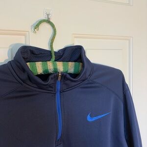 Nike Therma Fit navy blue quarter zip. Size L.